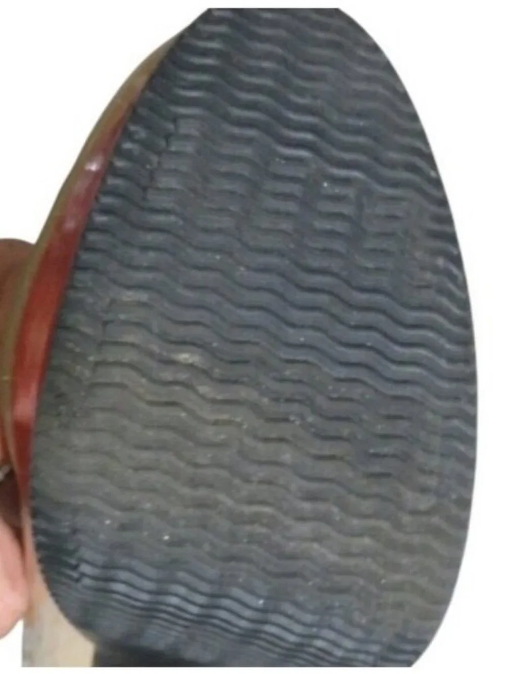 Mossimo Tan Coral Black Colorblock Patent Leather 1.5